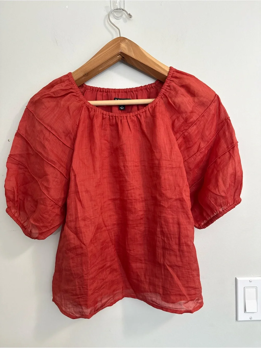 J. Crew Puff Sleeve Top In Ramie